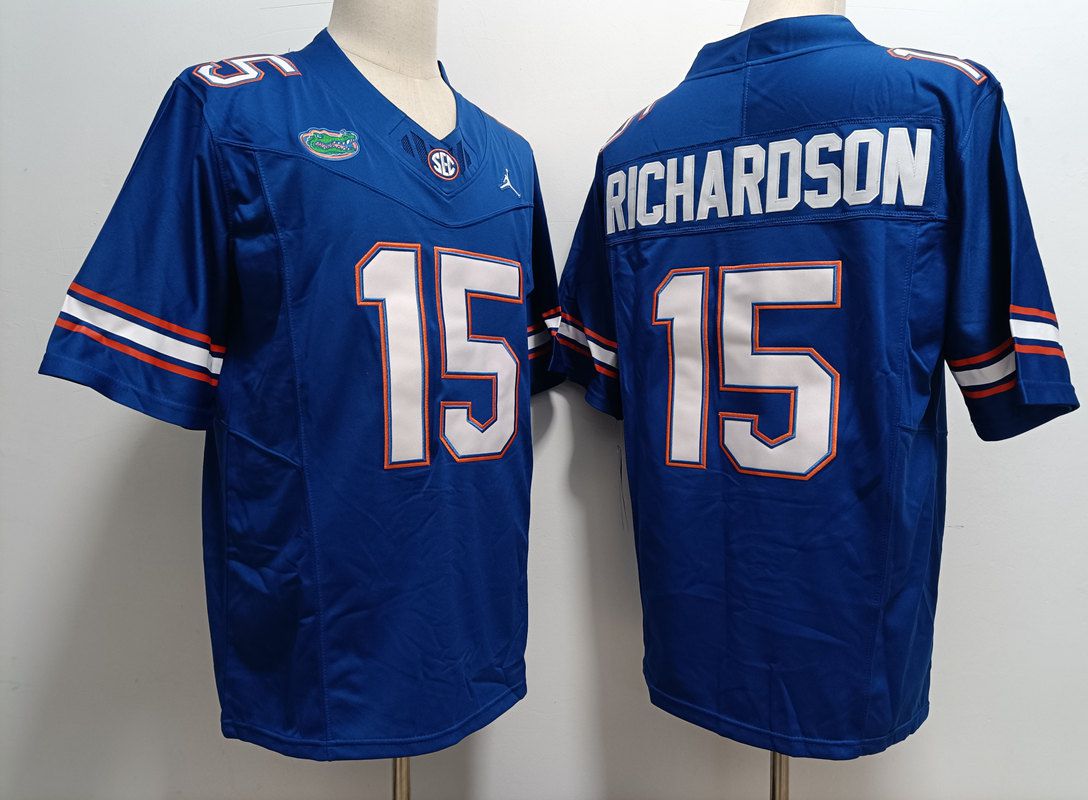 Men Florida Gators #15 Richardson Blue 2025 NCAA Jersey style 1